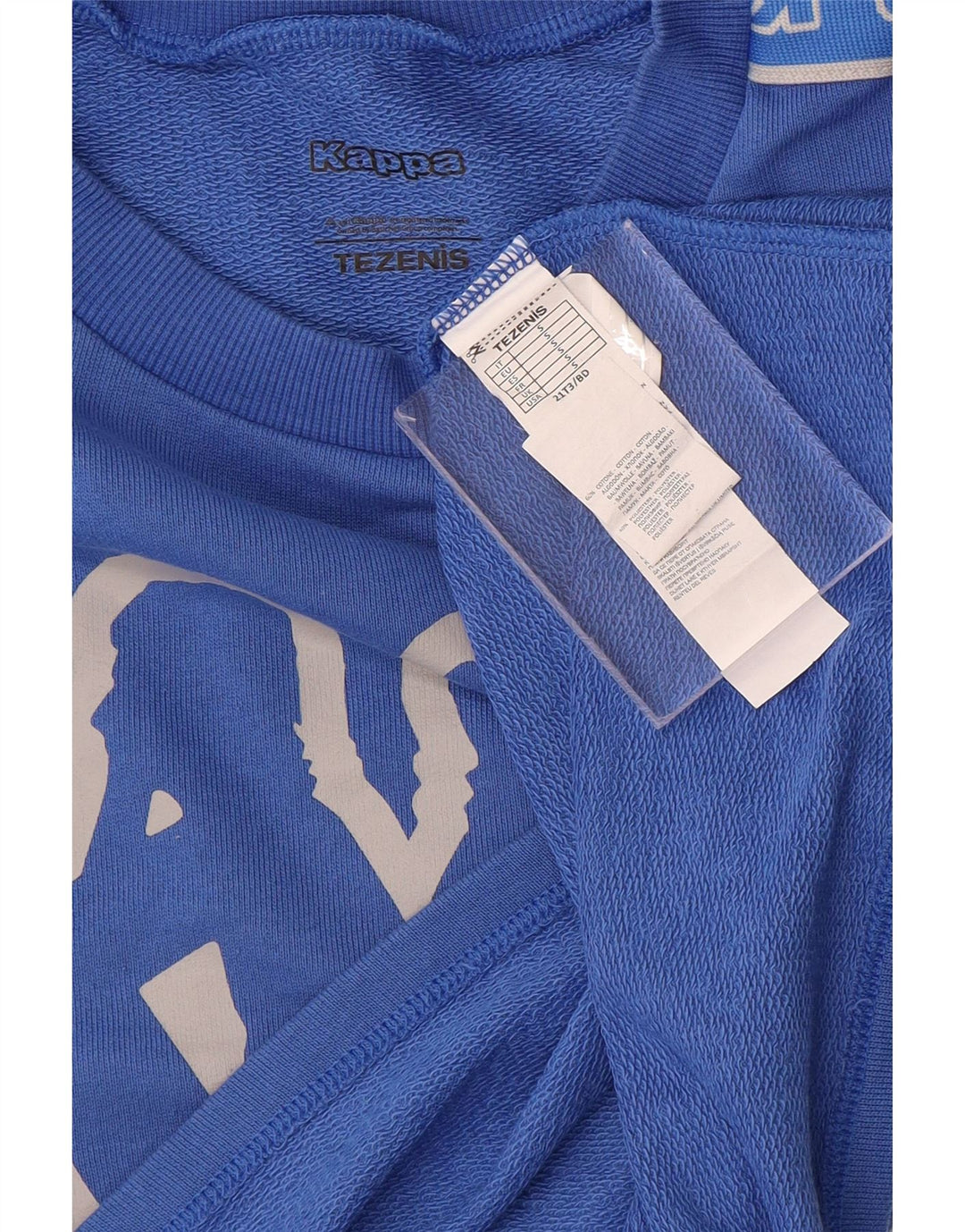 KAPPA Womens Tezenis Oversized Graphic Sweatshirt Jumper UK 10 Small Blue