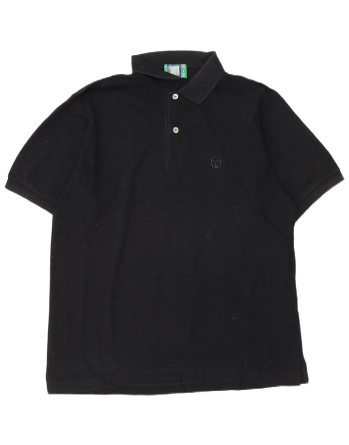 Męska koszulka polo SERGIO TACCHINI, duża, czarna, bawełniana