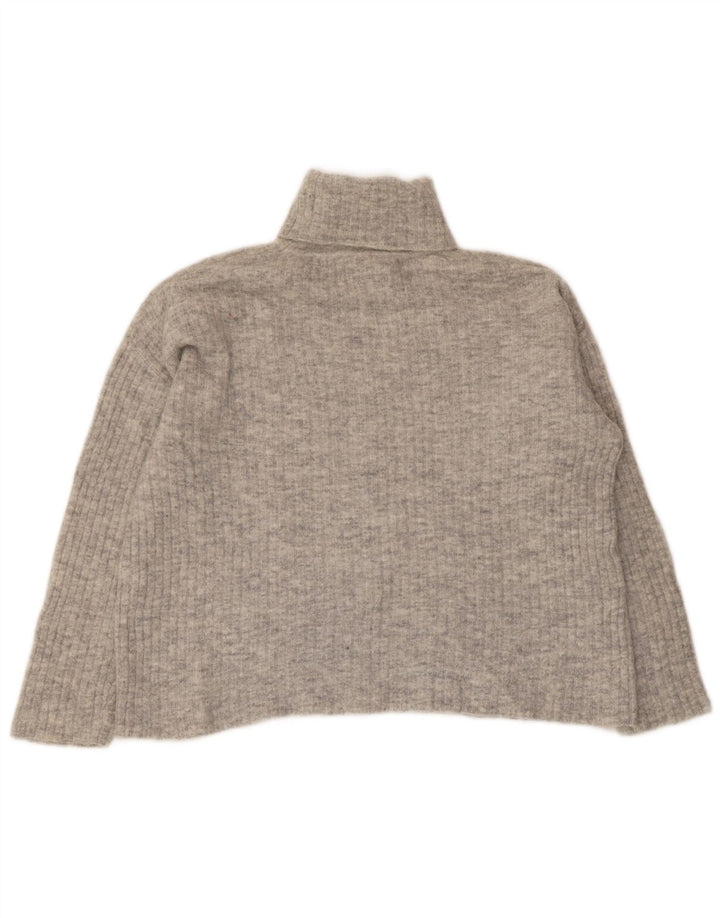 Damski sweter oversize Massimo Dutti z okrągłym dekoltem UK 10 Small Grey