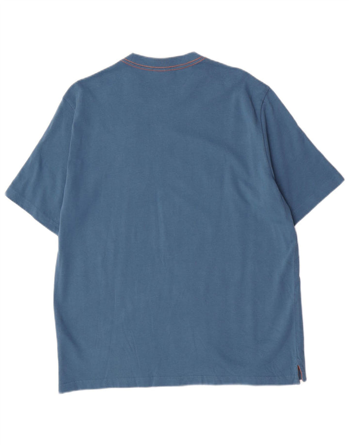 Męski T-shirt z grafiką Paul Smith, duży, niebieski, bawełniany