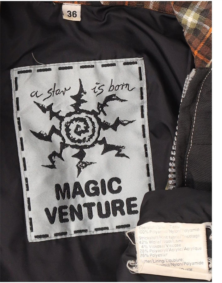 Męska kurtka narciarska z kapturem Magic Venture Relaxed Graphic UK 36 Small Grey Retro