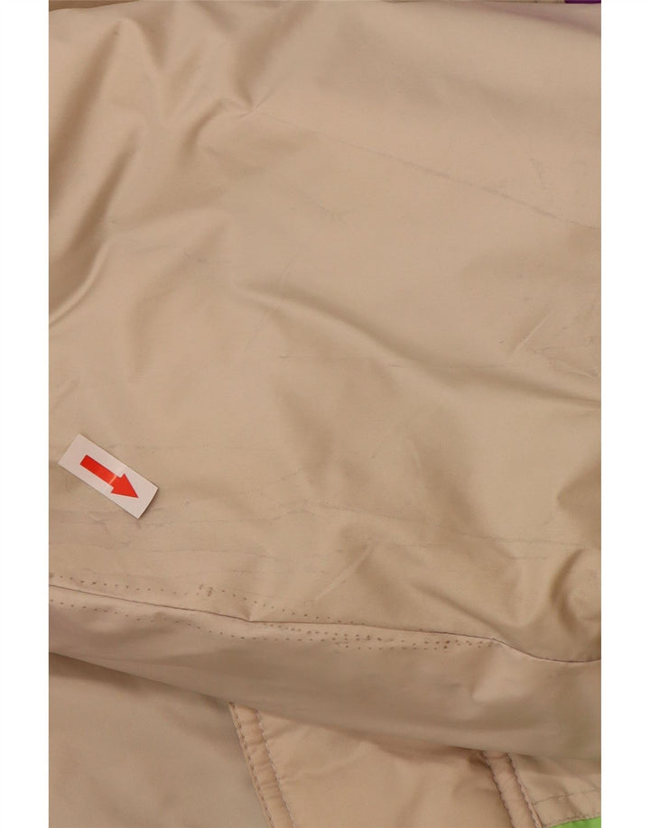 Męska ocieplana kurtka Brugi UK 40, duża, beżowa, z blokami kolorów, poliamid