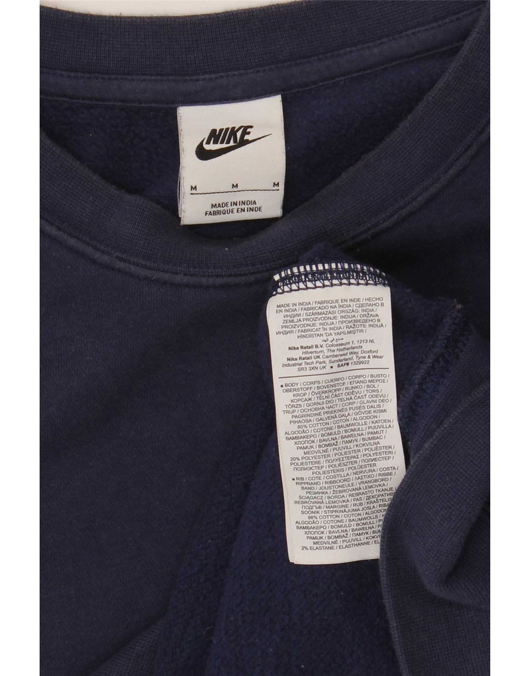 Męska bluza z grafiką Nike, średnia, granatowa, bawełniana