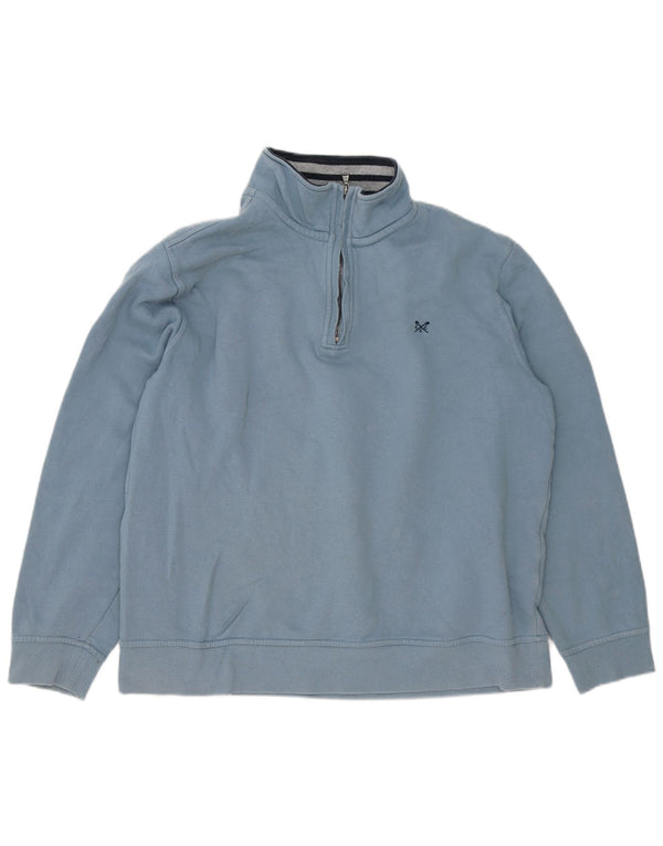 Crew Clothing Męska bluza z zamkiem błyskawicznym, 2XL, niebieska bawełna