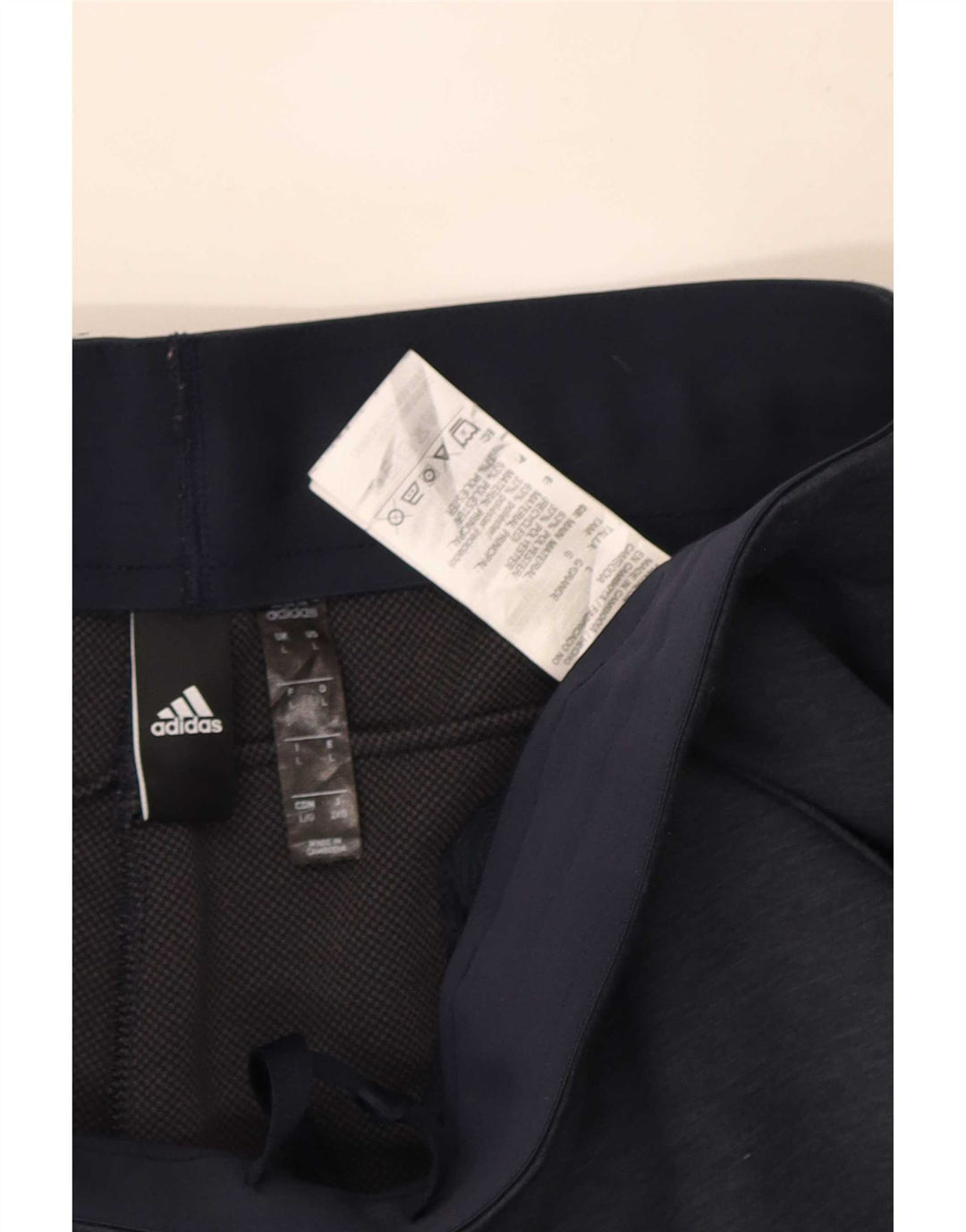 Męskie spodnie dresowe Adidas, duże, granatowe, z poliestru w cętki