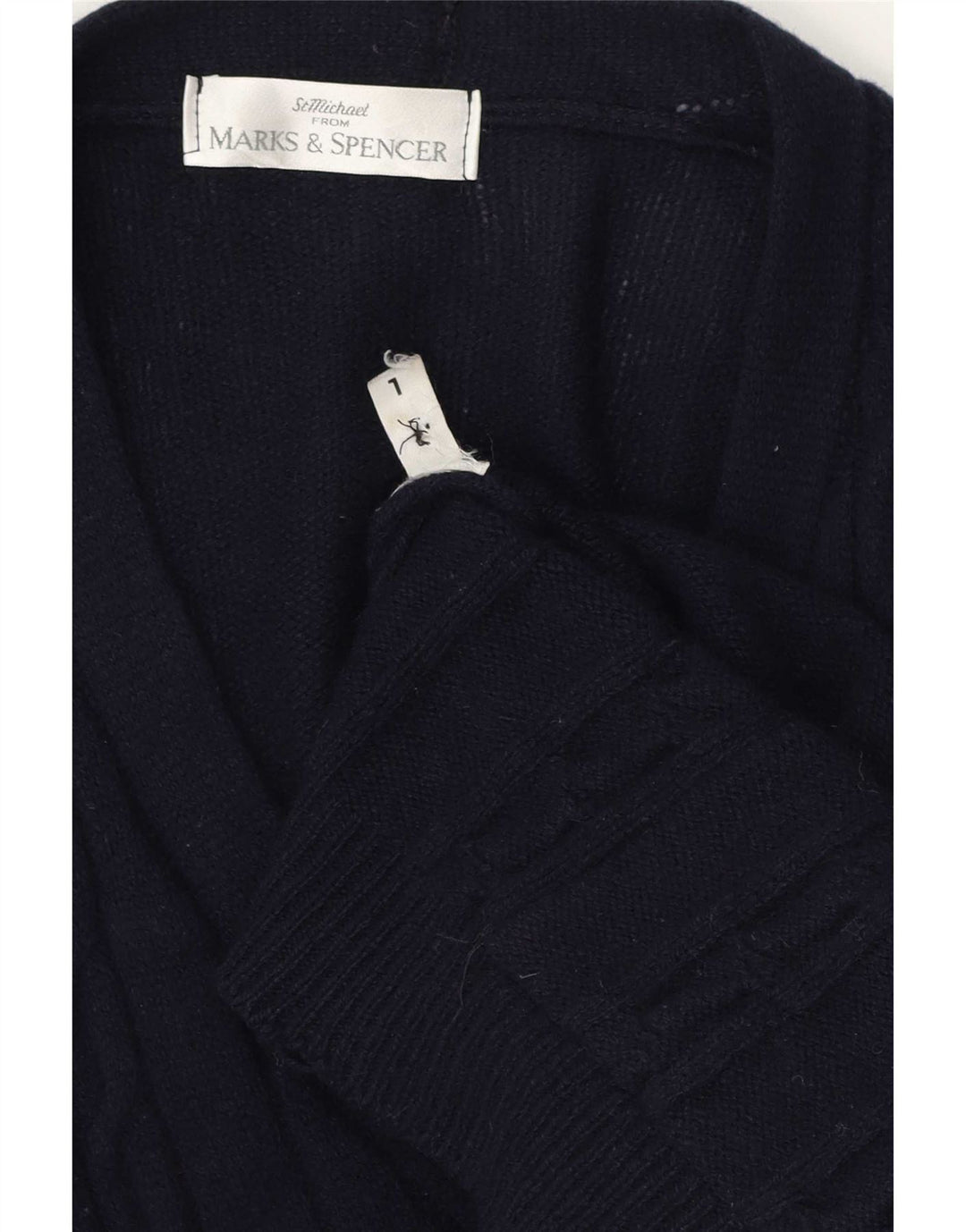 Marks & Spencer Męski sweter rozpinany, duży, granatowy