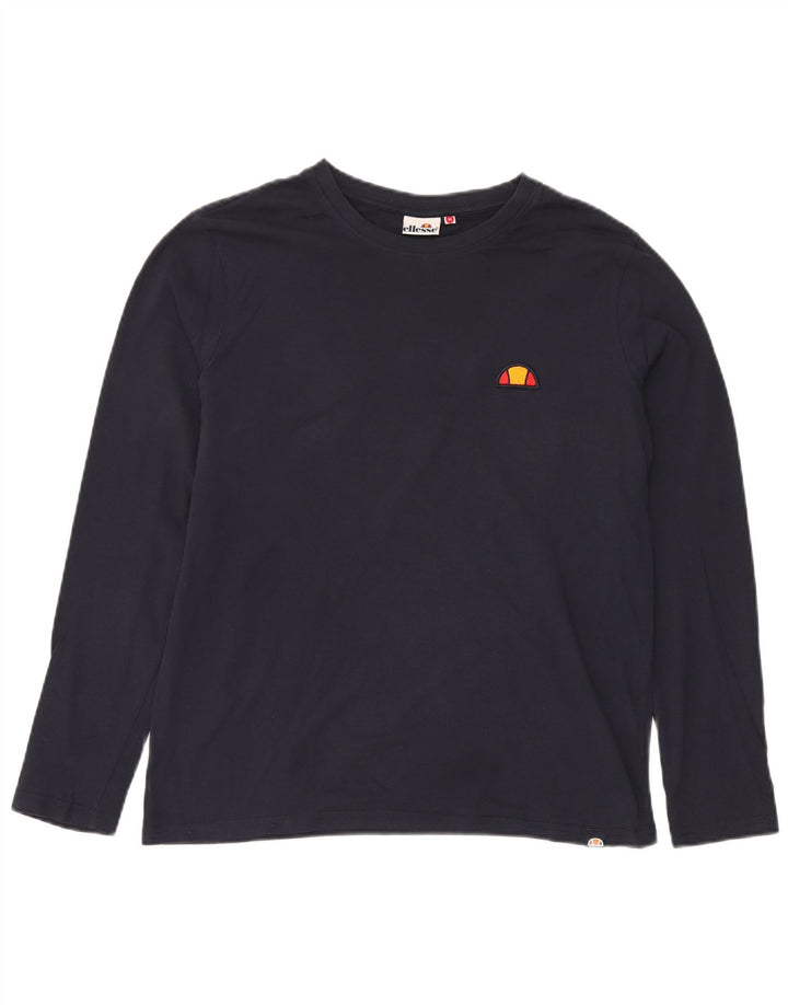 Męski top Ellesse z długim rękawem, średni, granatowy, bawełniany