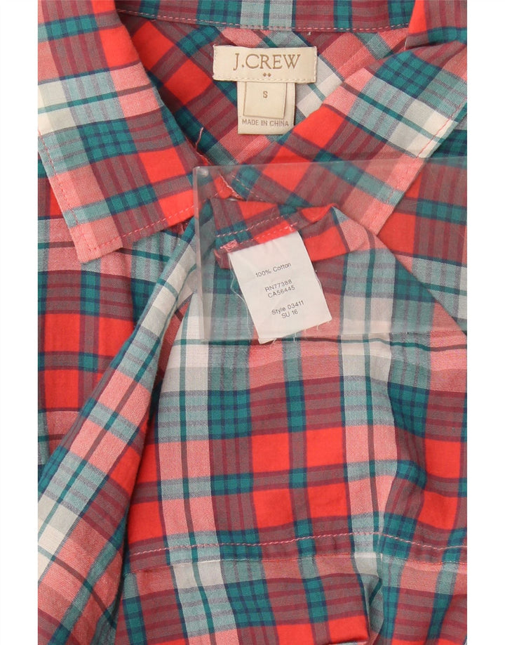 J. CREW Womens Shirt UK 10 Small Red Check Cotton Vintage J. Crew and Second-Hand J. Crew from Messina Hembry 