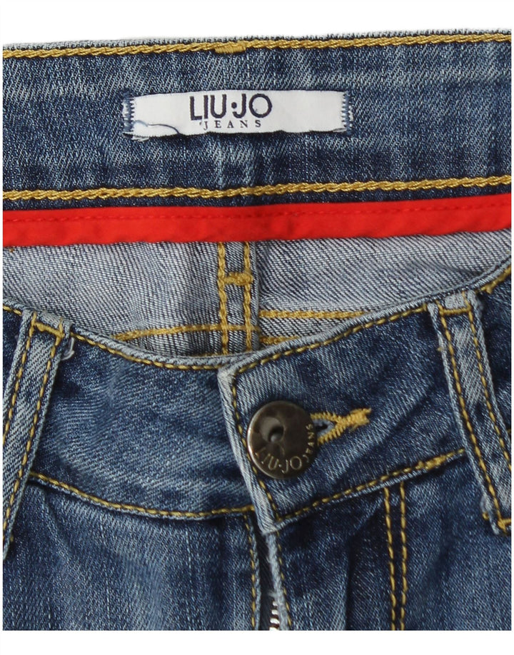 Damskie jeansy skinny LIU JO w trudnej sytuacji W26 L30 niebieskie