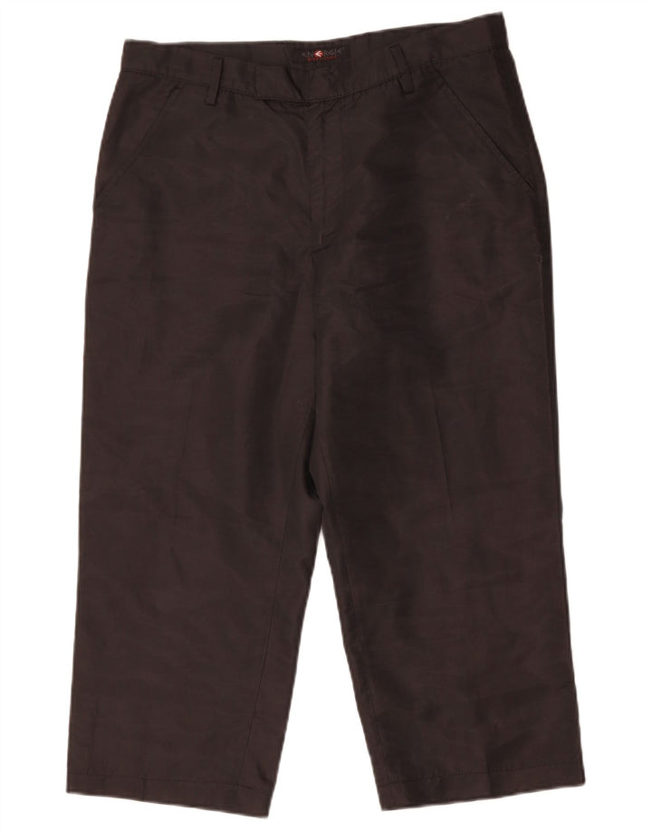 Damskie spodnie Capri Energie z wysokim stanem W33 L23 Czarny poliester