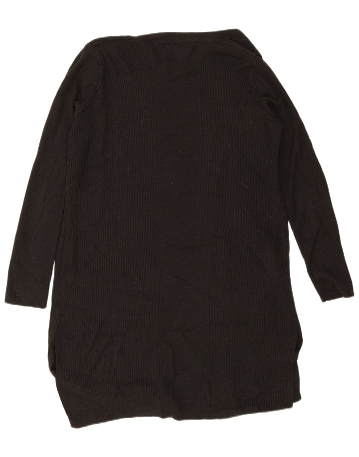 Marks & Spencer Damski sweter rozpinany o długim kroju, UK 16, duży, czarny