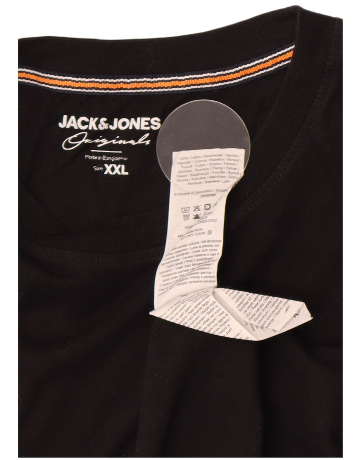 T-shirt męski Jack & Jones Top 2XL, czarny, bawełniany