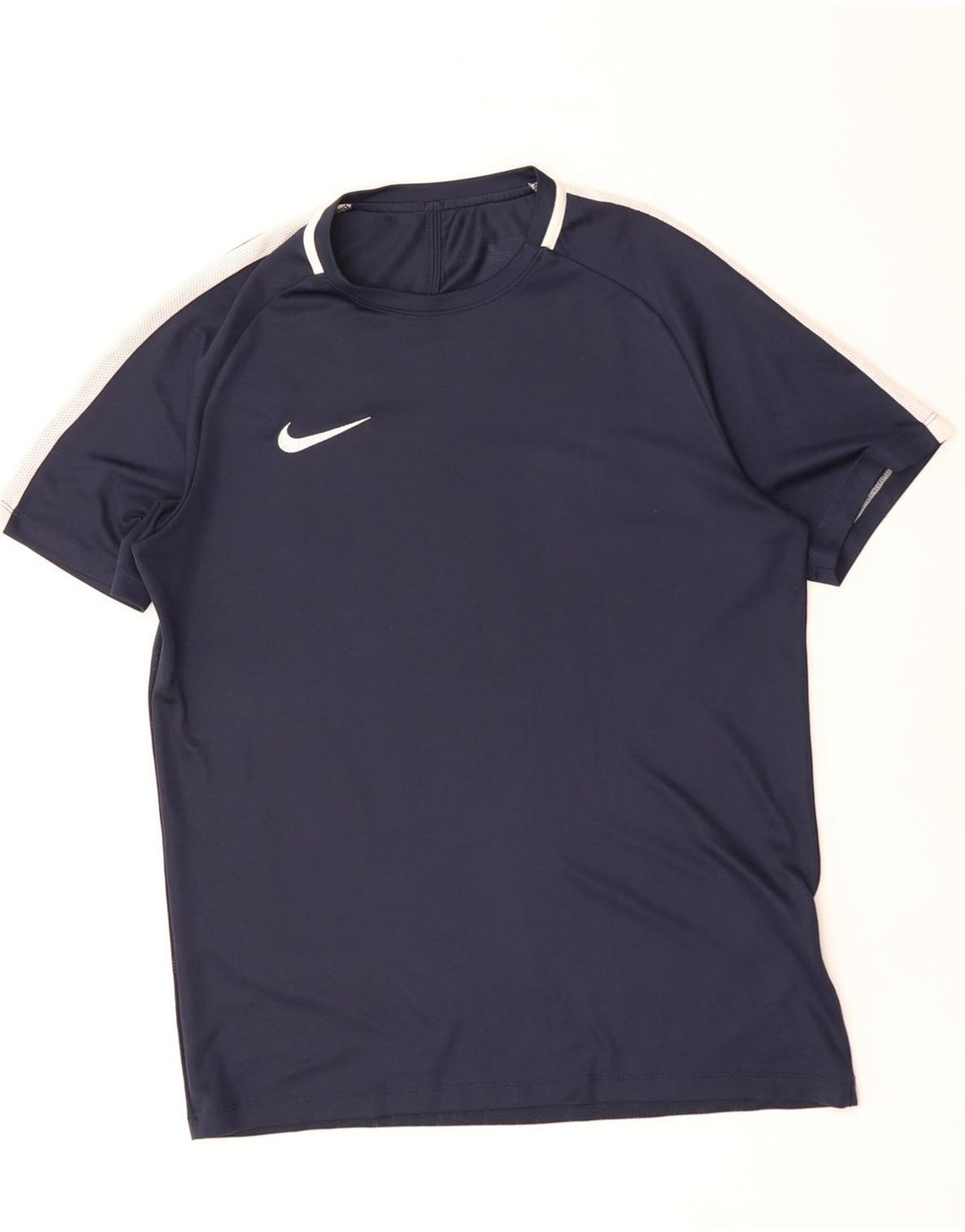 Męski T-shirt NIKE Dri Fit, duży, granatowy poliester z blokami kolorów