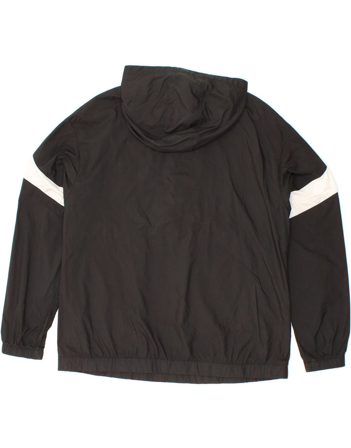 PUMA Womens Hooded Anorak Jacket UK 14 Large Black Colourblock Polyester Vintage Puma and Second-Hand Puma from Messina Hembry 