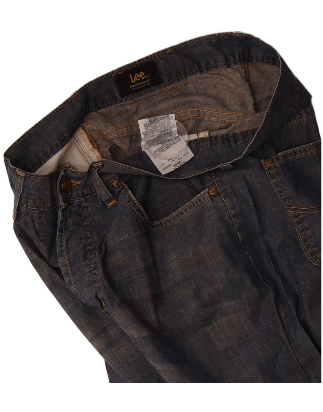 LEE Mens Denver Bootcut Jeans 33 L31 Blue Cotton