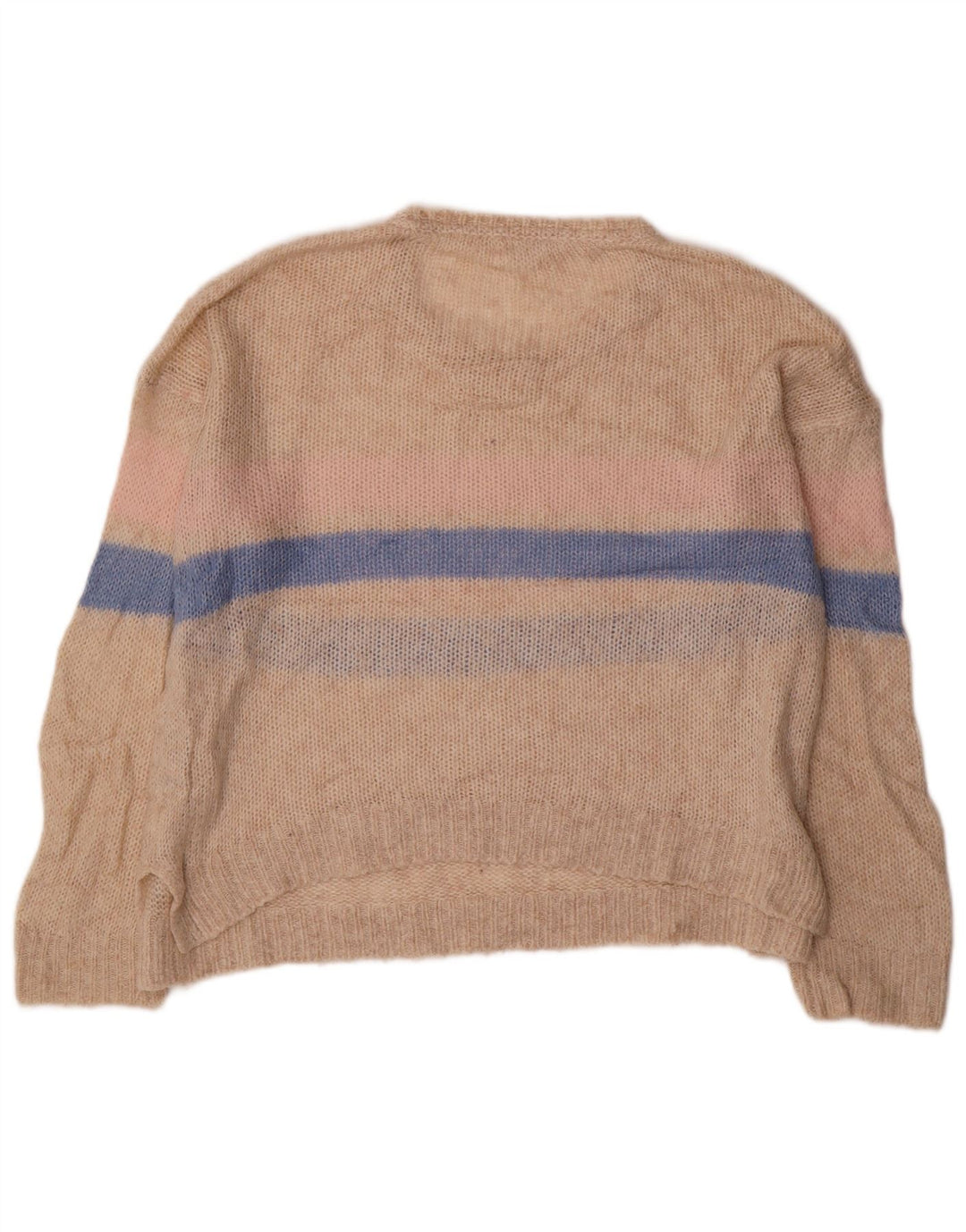 Damski sweter z dekoltem w łódkę FAT FACE UK 12 w średnie beżowe paski