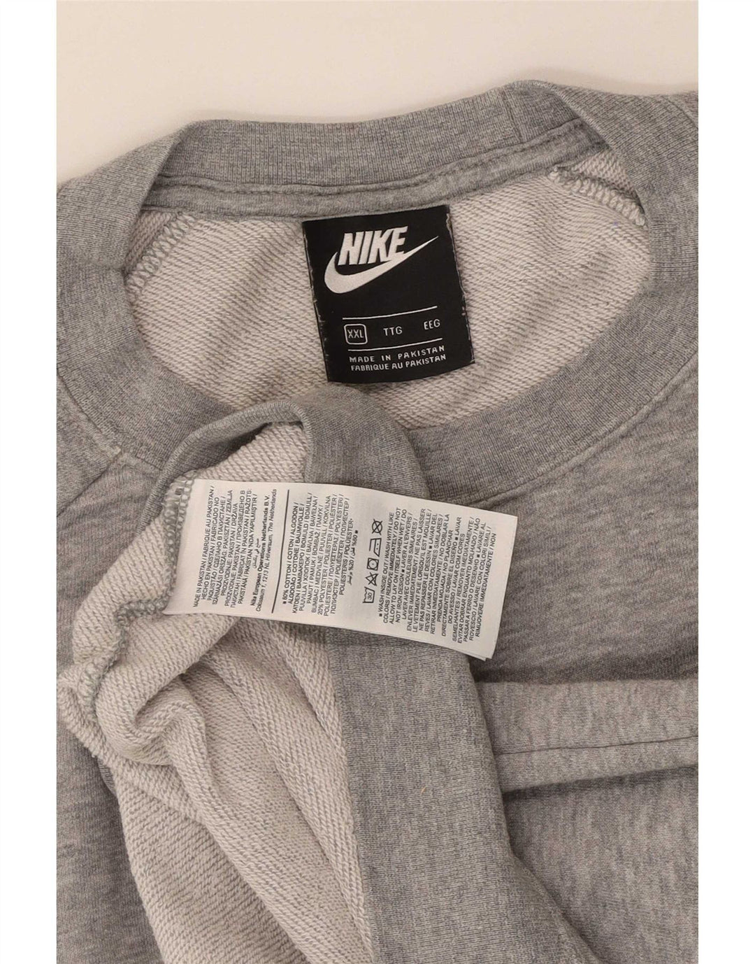 Damska bluza oversize Nike UK 20 2XL Szara, nakrapiana bawełna