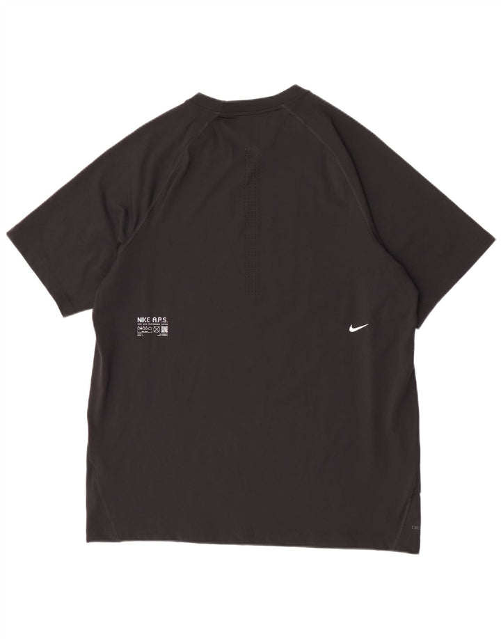 Męski T-shirt Nike Dri Fit, duży, czarny, poliestrowy