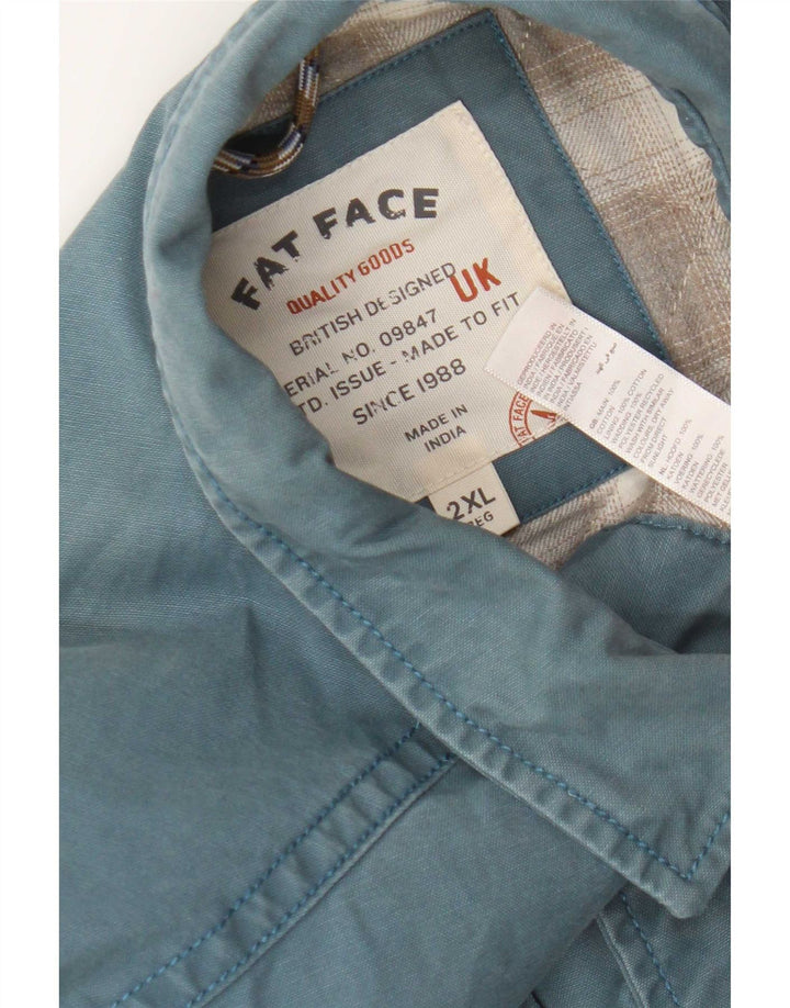 Koszula męska drwal Fat Face 2XL niebieska bawełniana