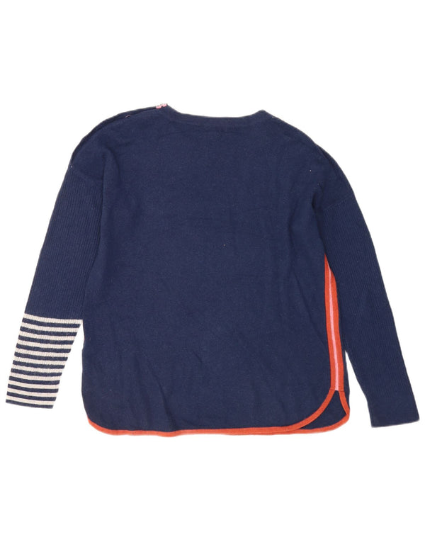 Damski sweter z dekoltem w łódkę White Stuff UK 10, mały, granatowy