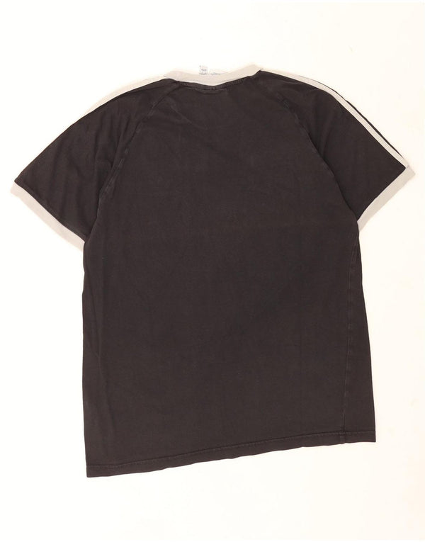 Adidas Męski T-shirt Top Duży Czarny Bawełniany
