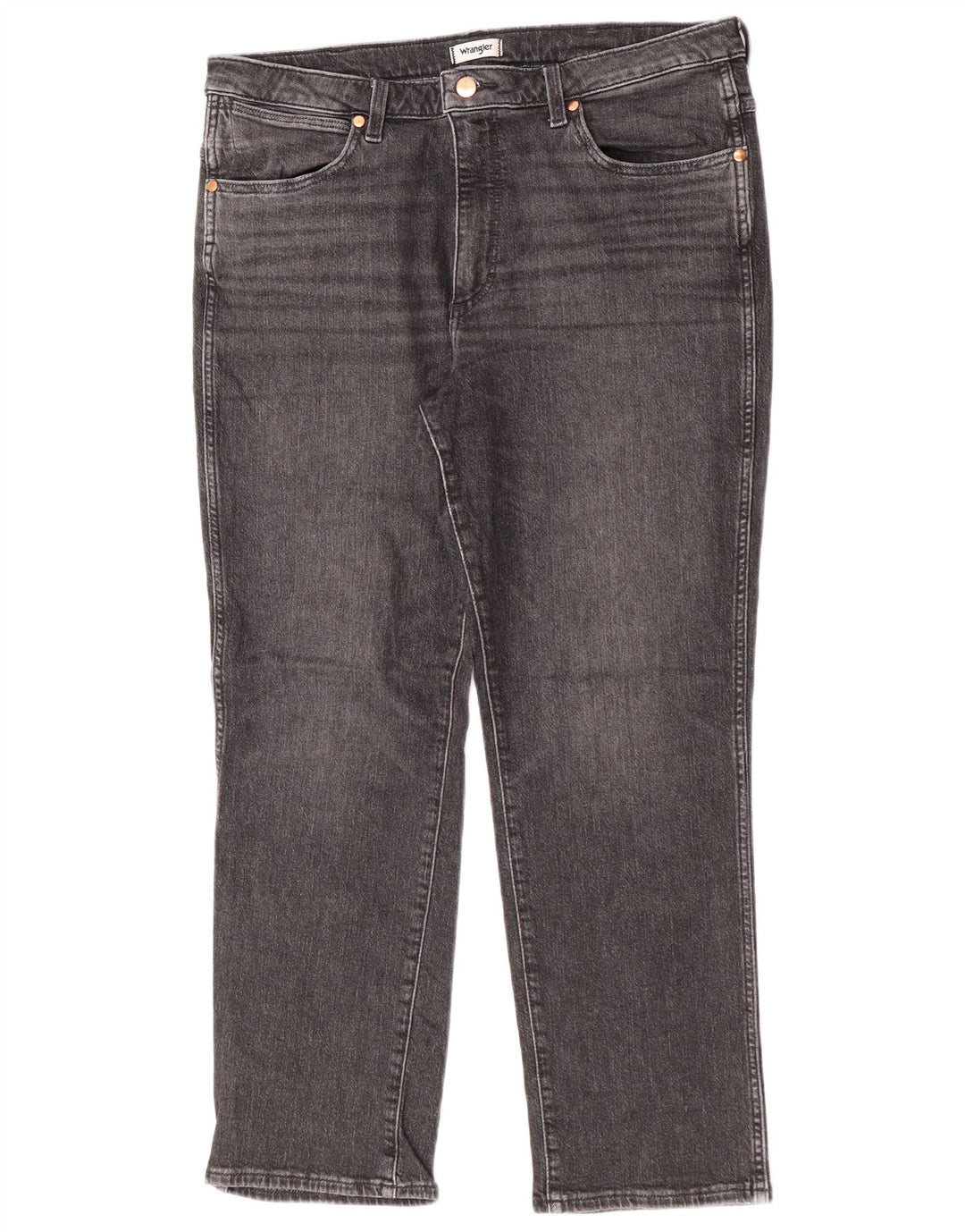 Męskie jeansy Wrangler Wild West Straight W33 L28 Szara bawełna