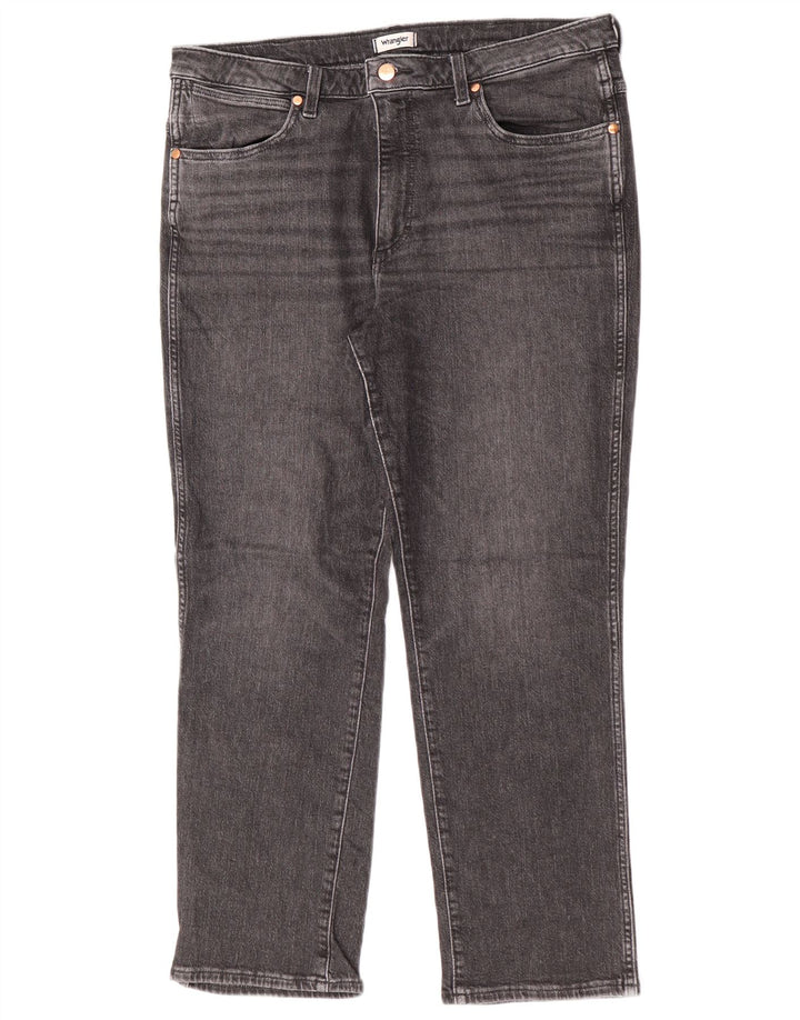 Męskie jeansy Wrangler Wild West Straight W33 L28 Szara bawełna