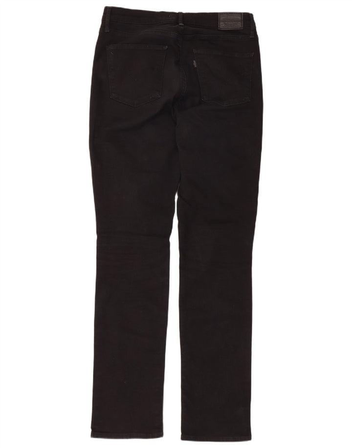 Damskie dżinsy LEVI'S 724 z wysokim stanem W31 L31, czarna bawełna