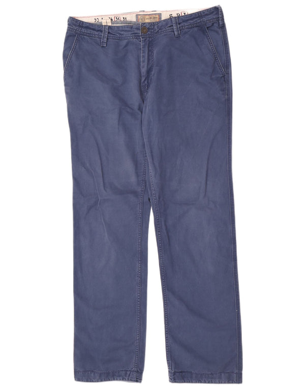 Męskie spodnie typu chino Regular Fat Face, duże W36 L33, niebieska bawełna