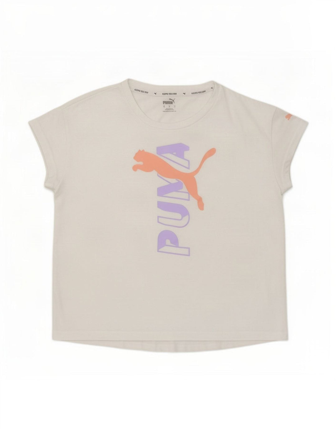 Damska koszulka oversize z grafiką Puma Top UK 10, mała, biała, poliester