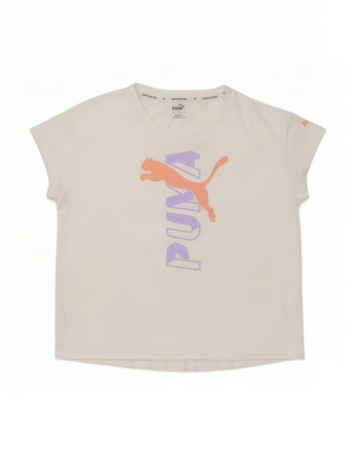 Damska koszulka oversize z grafiką Puma Top UK 10, mała, biała, poliester