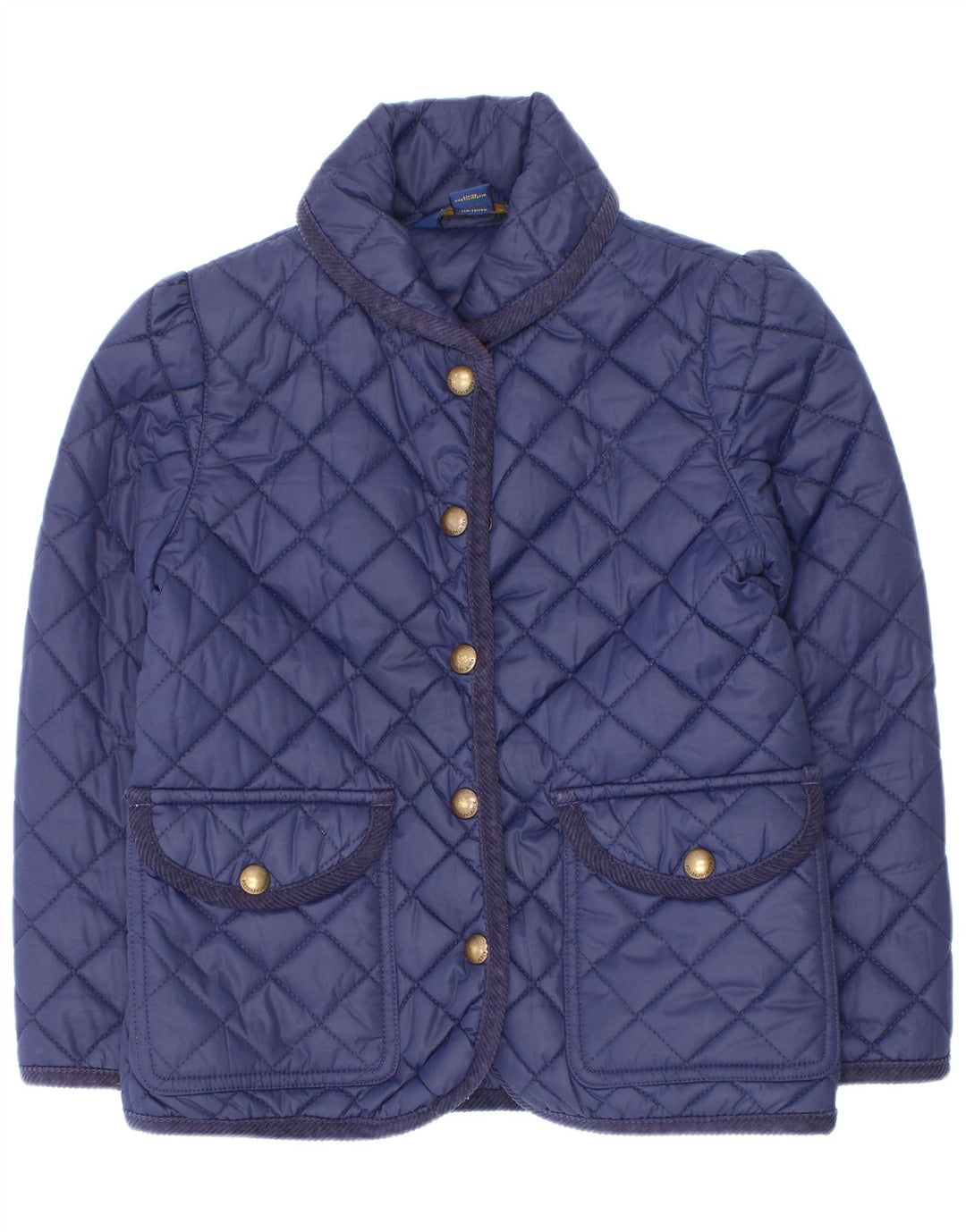 Pikowana kurtka dziewczęca Polo Ralph Lauren 5-6 lat, granatowa, poliester