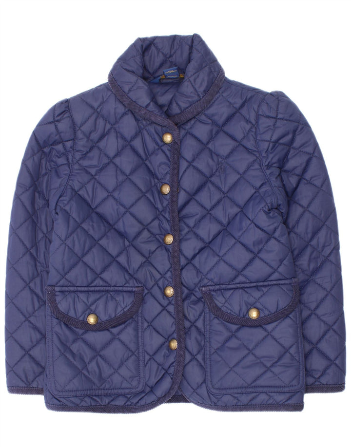 Pikowana kurtka dziewczęca Polo Ralph Lauren 5-6 lat, granatowa, poliester