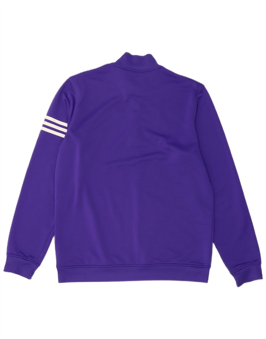 Adidas Męskie Climalite Zip Neck Top Z Długim Rękawem Średni Fioletowy Sport
