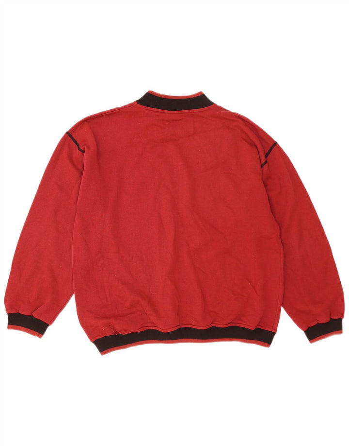 Męska bluza z grafiką w stylu vintage, bawełniana, w kolorze średniej czerwieni