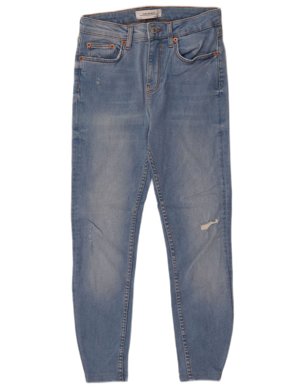 Damskie jeansy rurkowe Zara w trudnej sytuacji EU 36 XS W26 L24 niebieskie