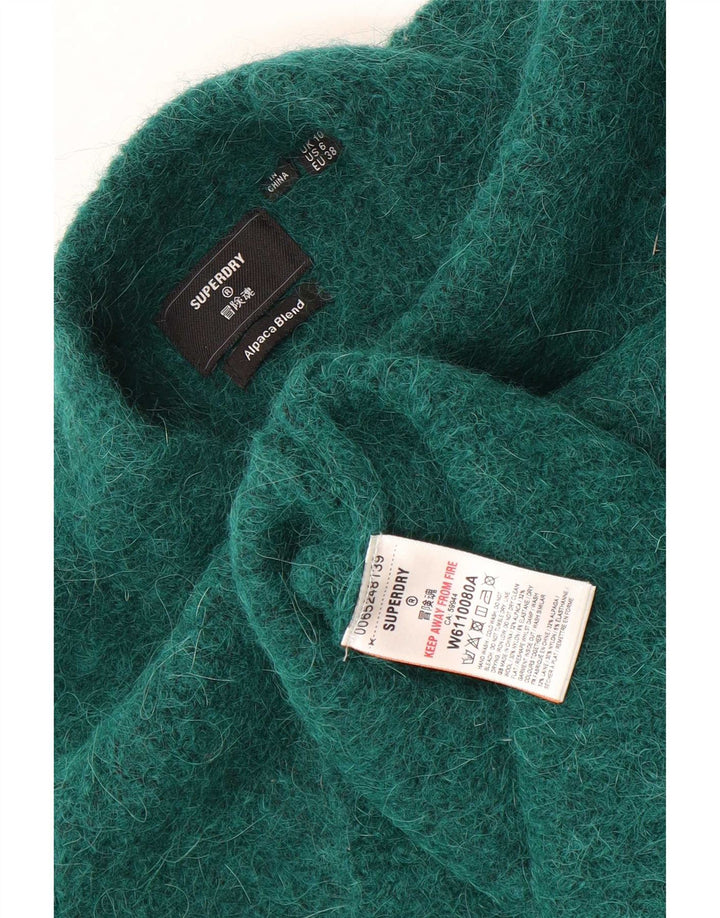 Damski sweter oversize Superdry z golfem UK 10 Small Green