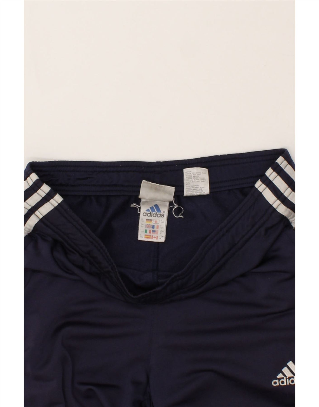 ADIDAS Boys Tracksuit Trousers 11-12 Years Navy Blue Polyester Vintage Adidas and Second-Hand Adidas from Messina Hembry 