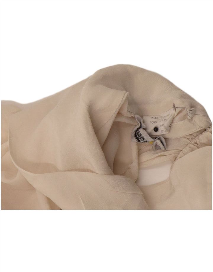 Bluzka damska Pancaldi & B Top UK 10 Small Off White Silk