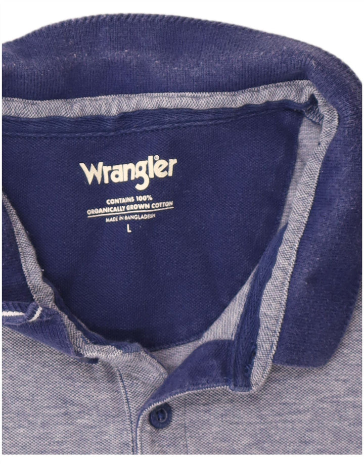 Męska koszulka polo Wrangler, duża, granatowa, bawełniana