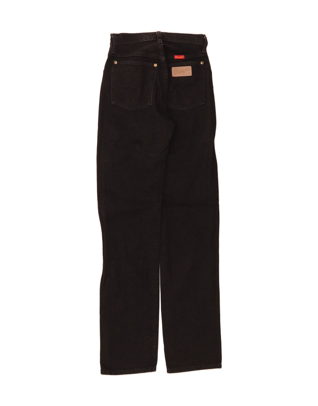 WRANGLER Womens Straight Jeans W24 L34 Black Cotton Vintage Wrangler and Second-Hand Wrangler from Messina Hembry 