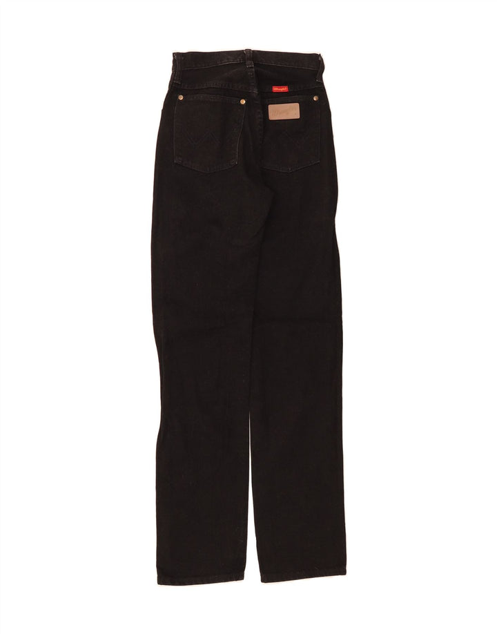 WRANGLER Womens Straight Jeans W24 L34 Black Cotton Vintage Wrangler and Second-Hand Wrangler from Messina Hembry 