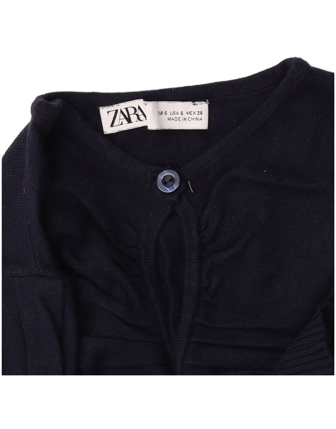Damski sweter zapinany na guziki Zara UK 8, mały, granatowy