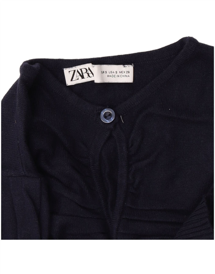 Damski sweter zapinany na guziki Zara UK 8, mały, granatowy