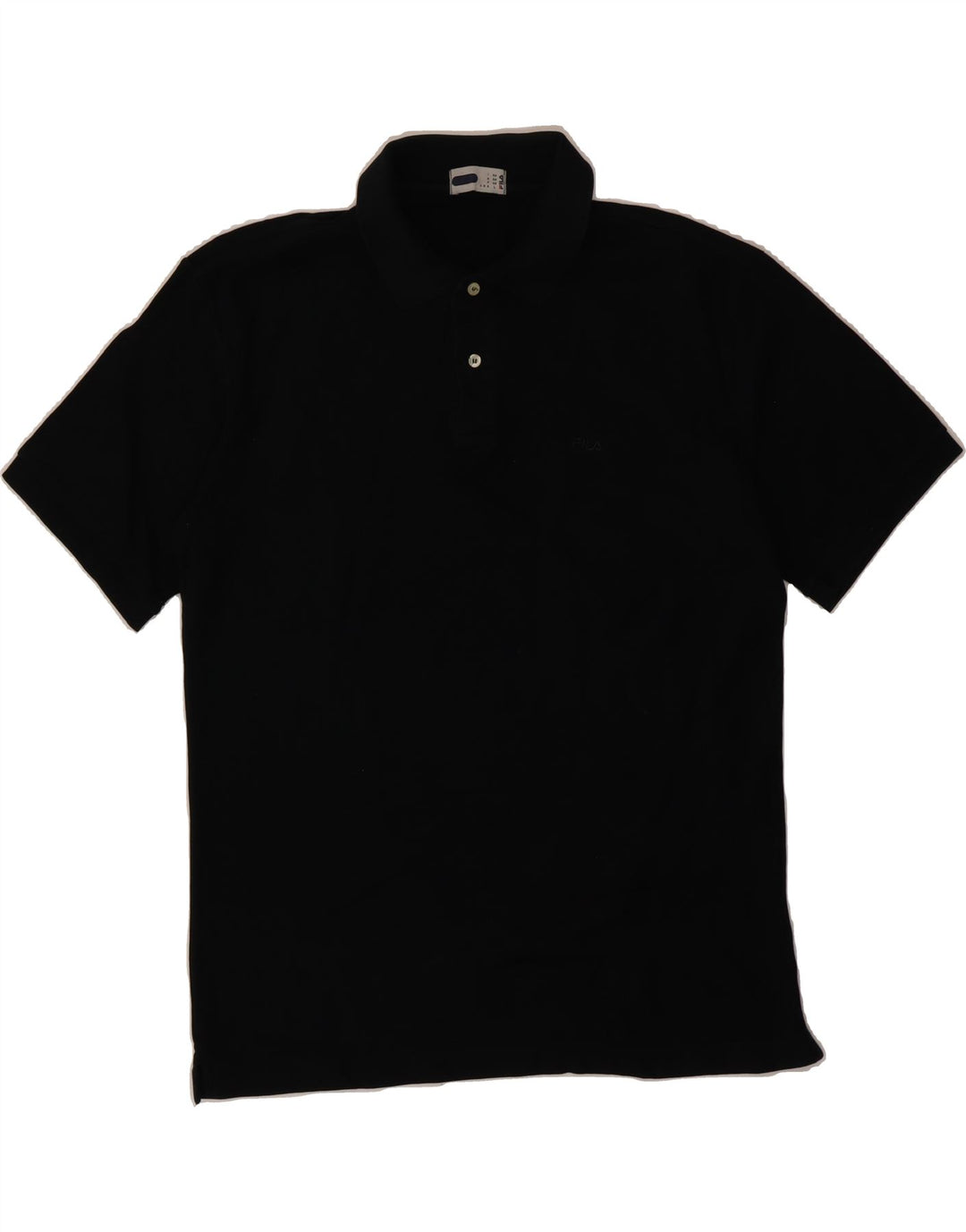 FILA Mens Polo Shirt IT 54 XL Black Cotton Vintage Fila and Second-Hand Fila from Messina Hembry 