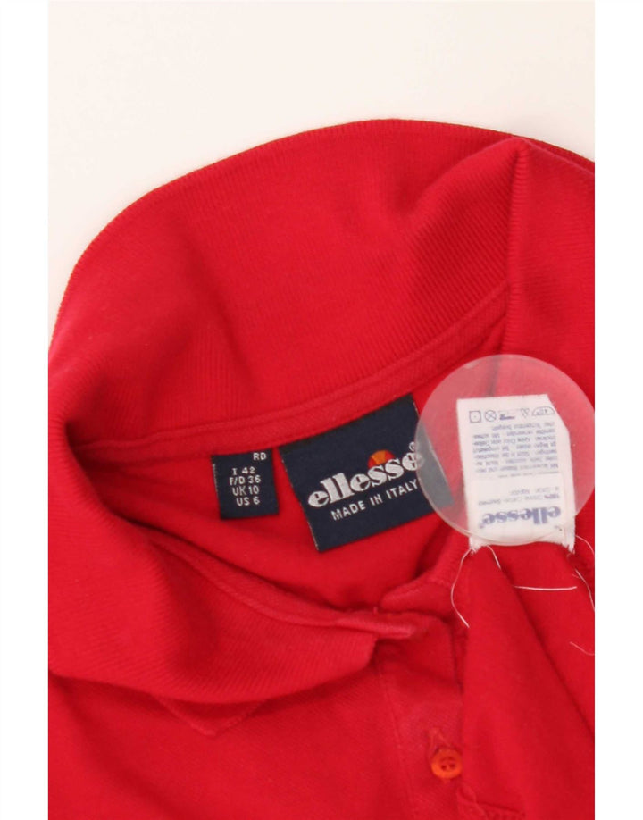 Damska koszulka polo Ellesse UK 10, mała, czerwona bawełna
