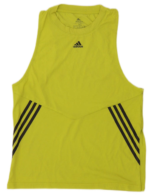 Damska koszulka Adidas Prime Blue Vest Top UK 4/6 XS Żółty poliester