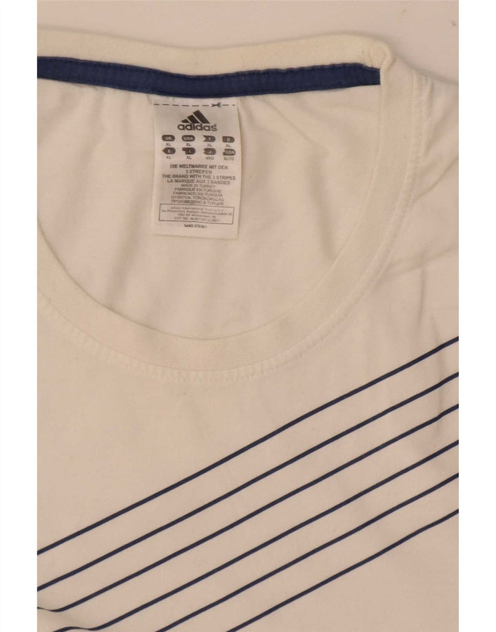 Adidas Męska koszulka graficzna Top XL w kolorze białym