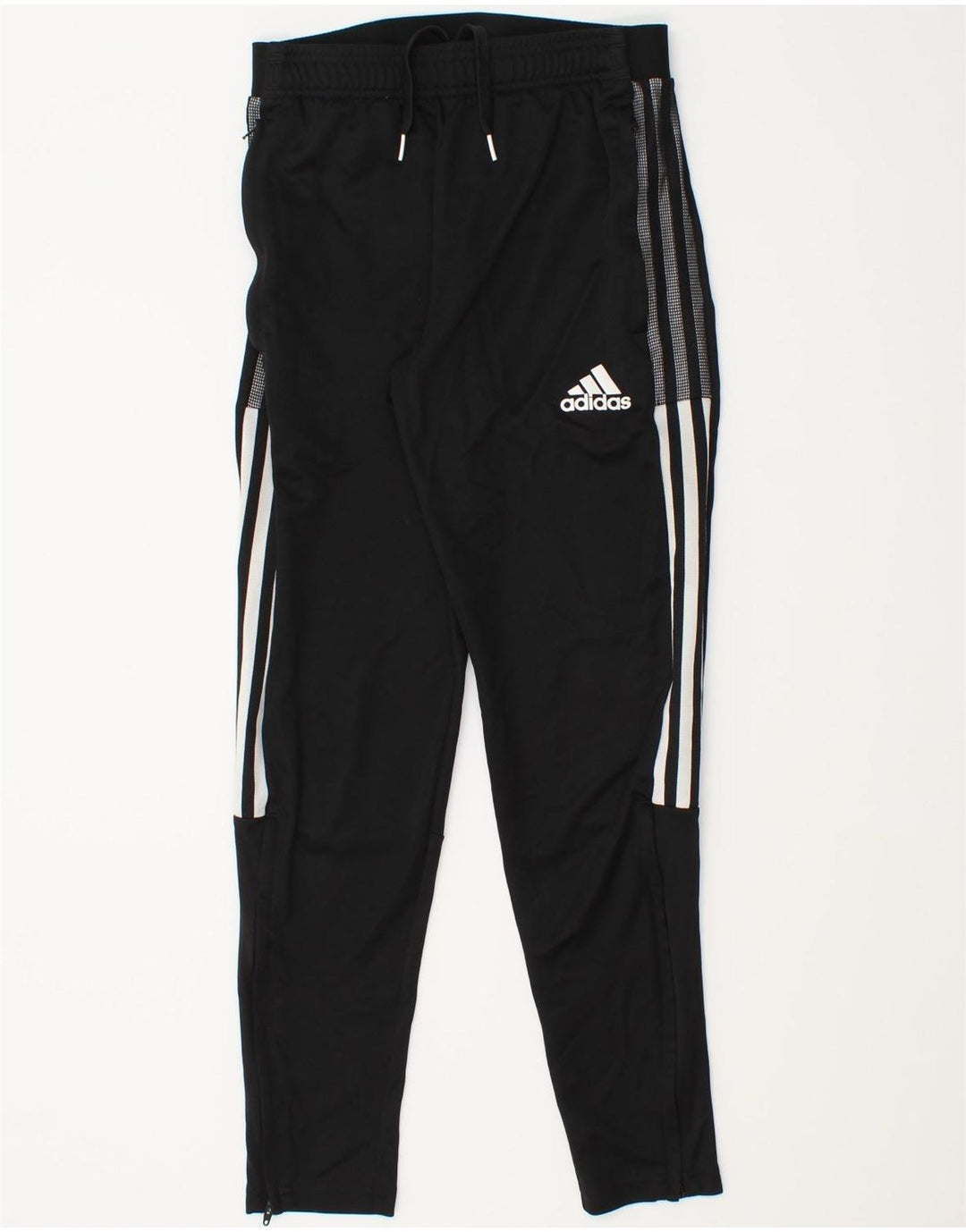Damskie spodnie dresowe Adidas Aeroready UK 8, małe, czarne, poliestrowe