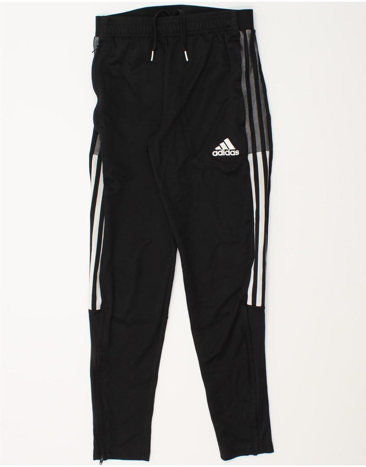 Damskie spodnie dresowe Adidas Aeroready UK 8, małe, czarne, poliestrowe